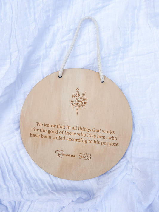Bible verse - customised verse with flowers