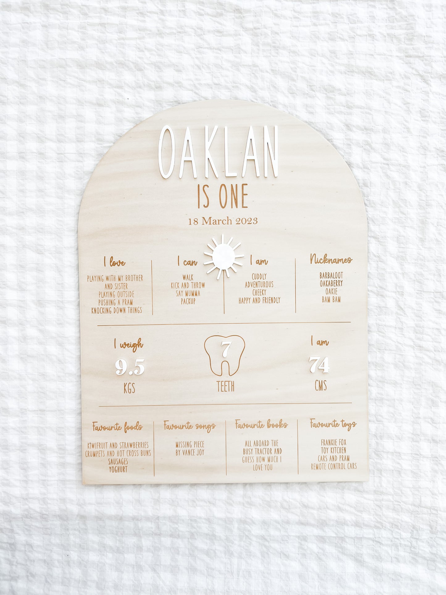 FIRST BIRTHDAY BOARD - SUN