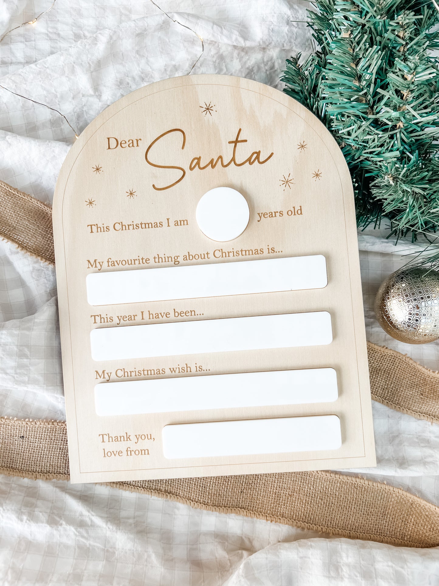 dear santa writeable board