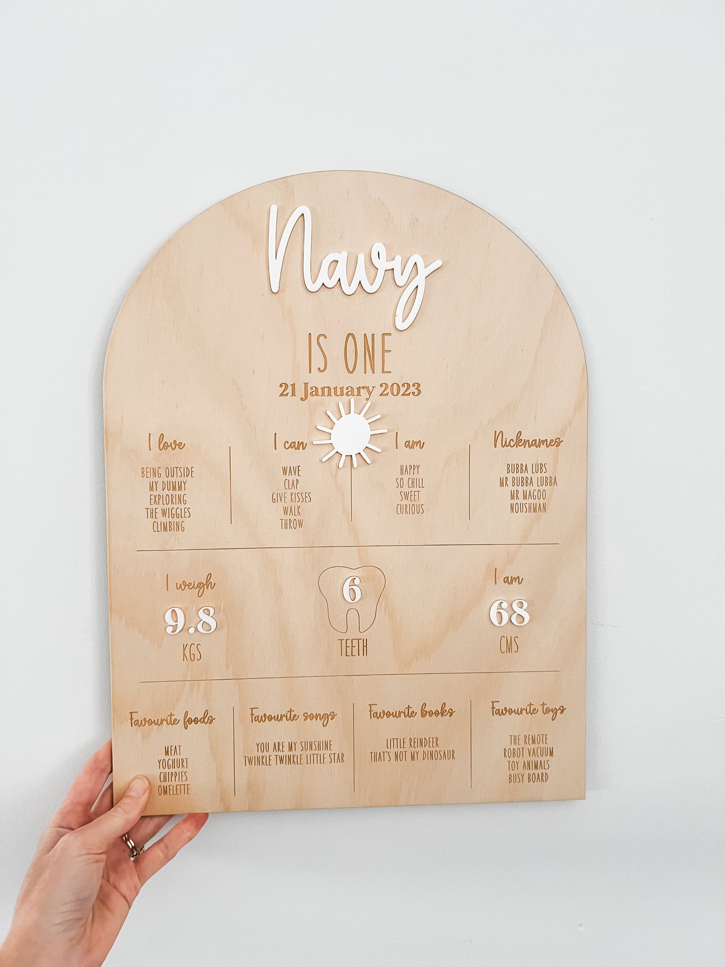 FIRST BIRTHDAY BOARD - SUN