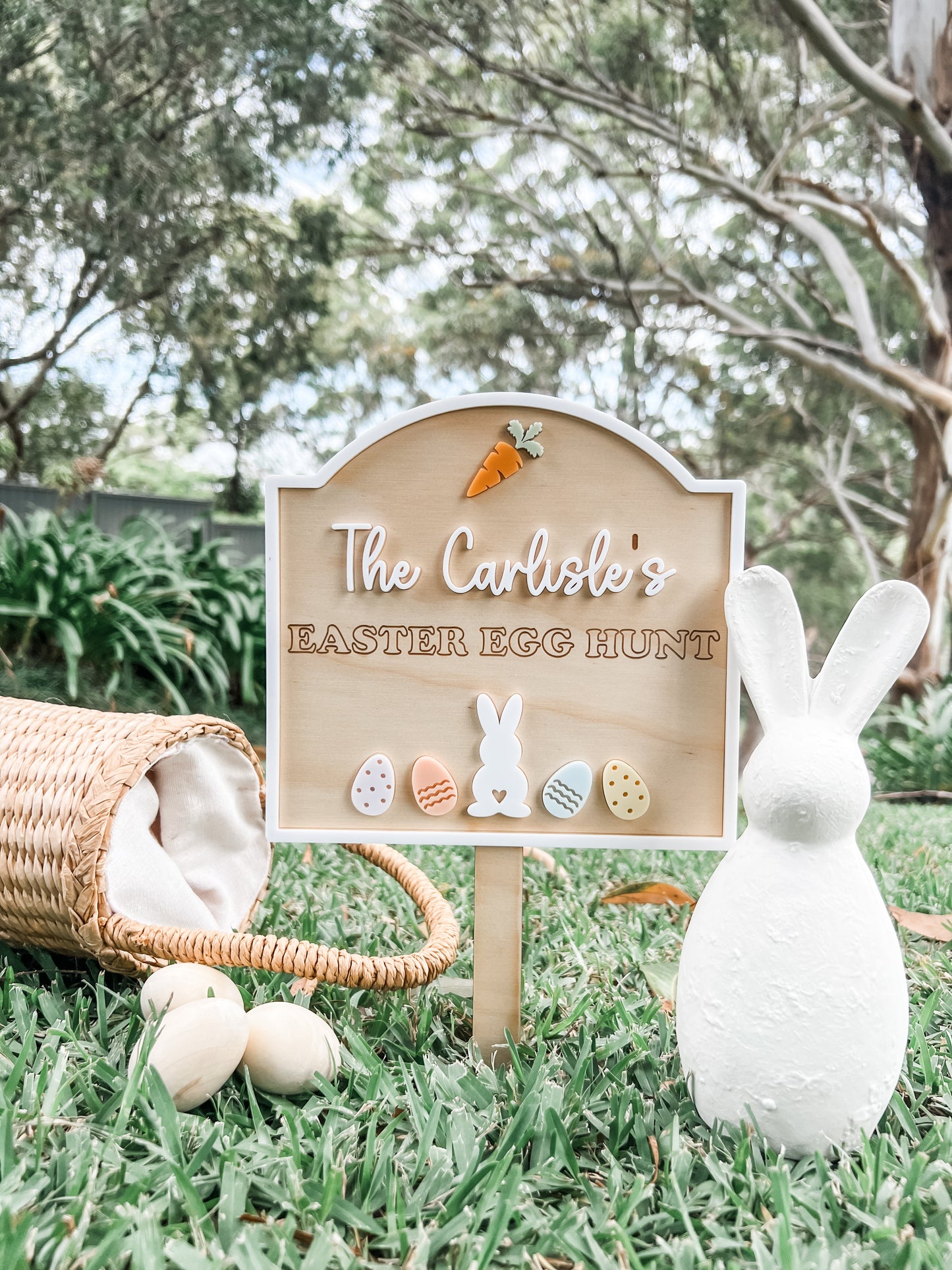 personalised easter egg hunt sign