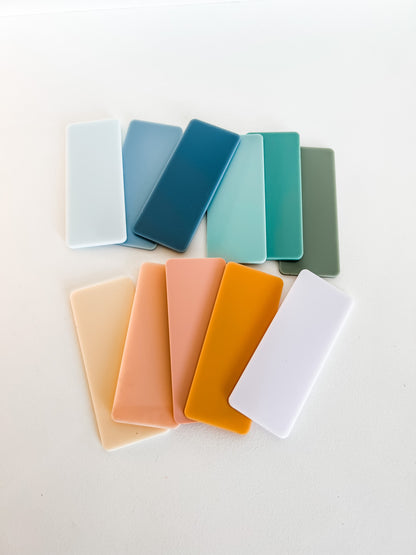 Blank acrylic rectangle (Pack of 5) - 10 x 4cm