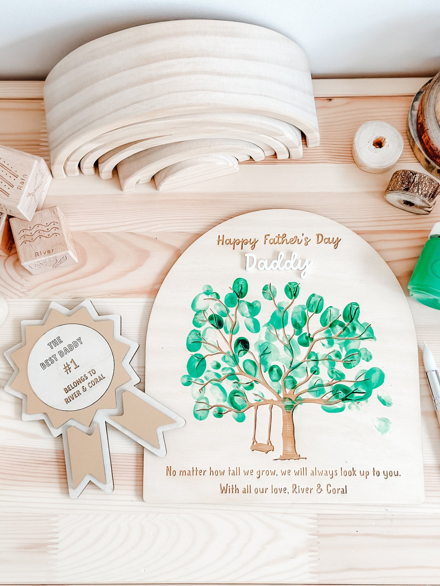 FATHER'S DAY - FINGER PRINT TREE