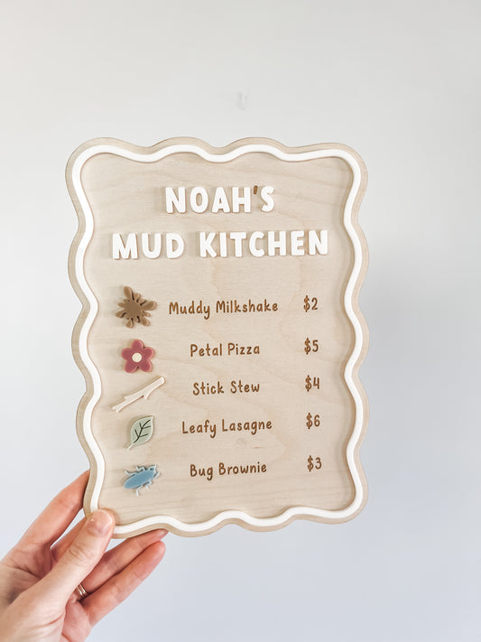 mud kitchen menu