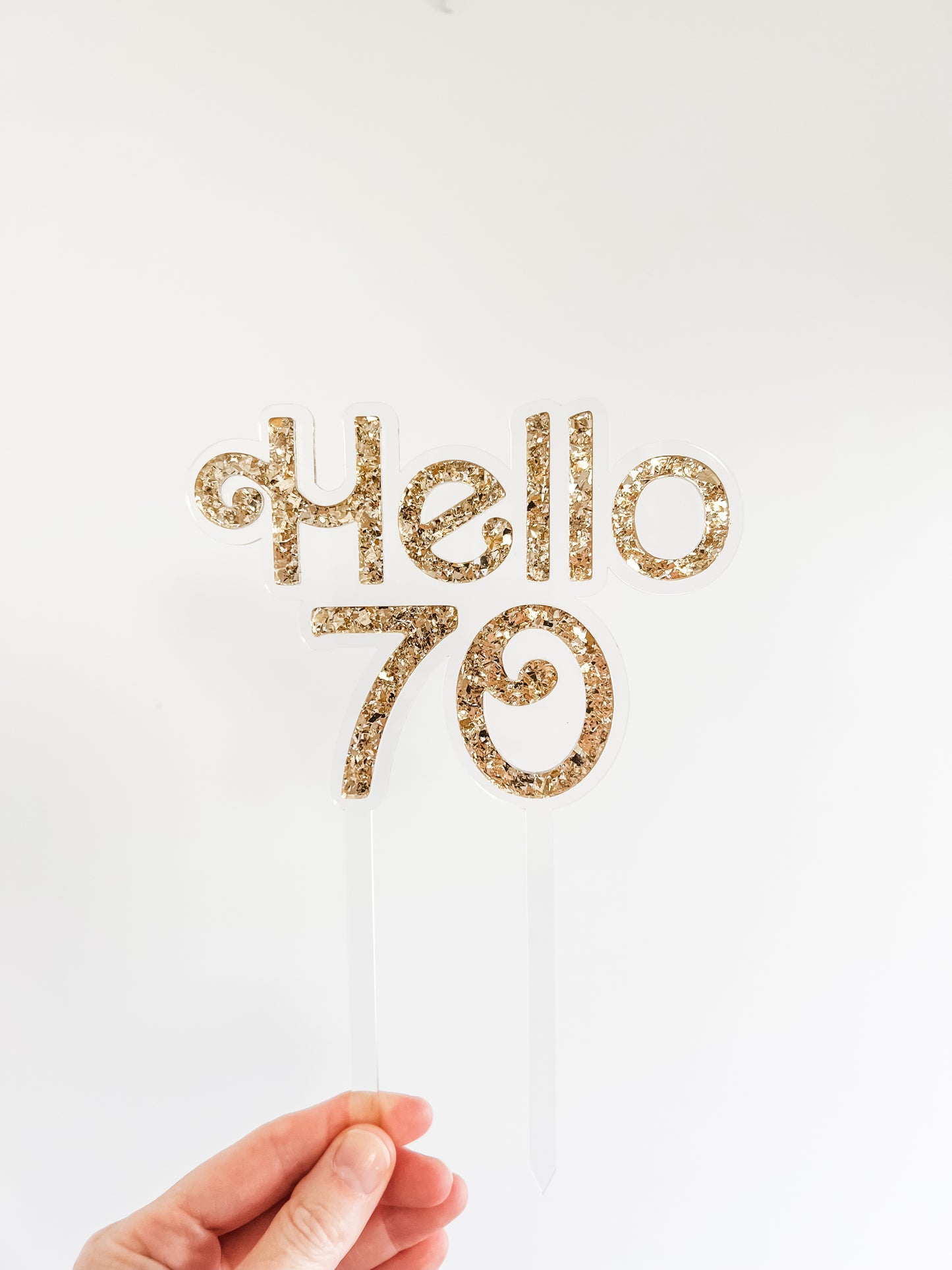 hello 40 50 60 70 80 90 100 cake topper