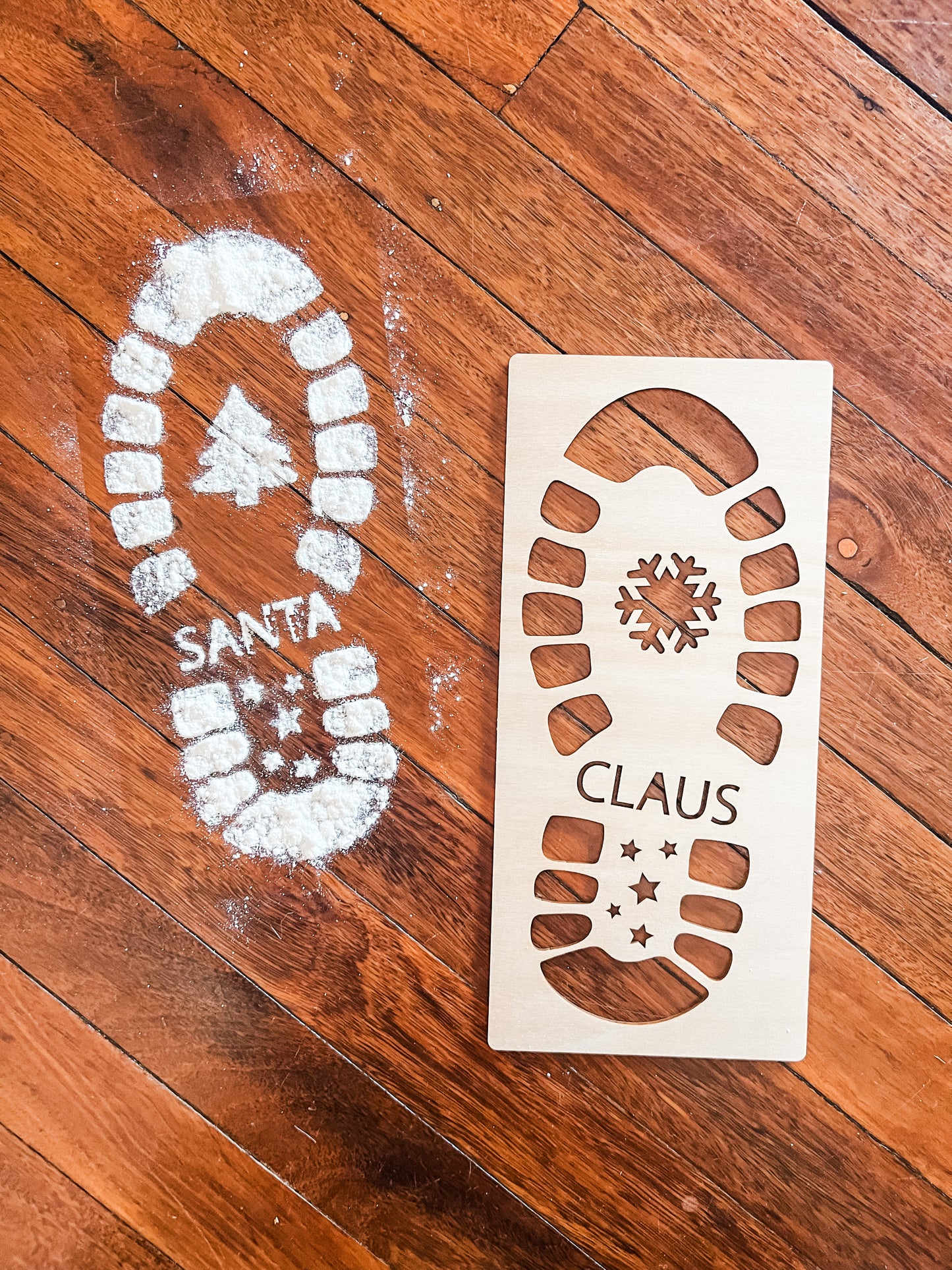 santa footprint stencil