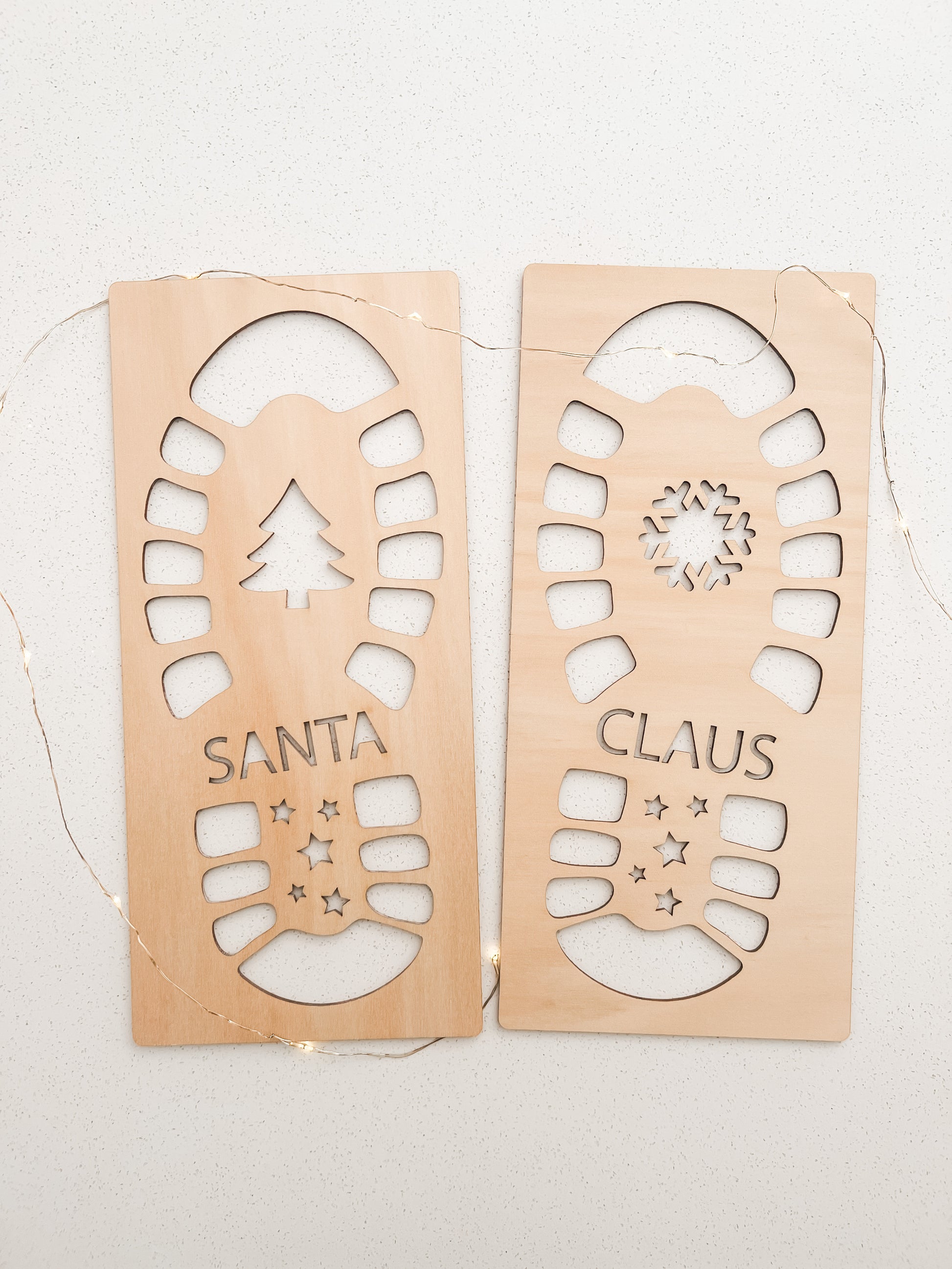 santa footprint stencil