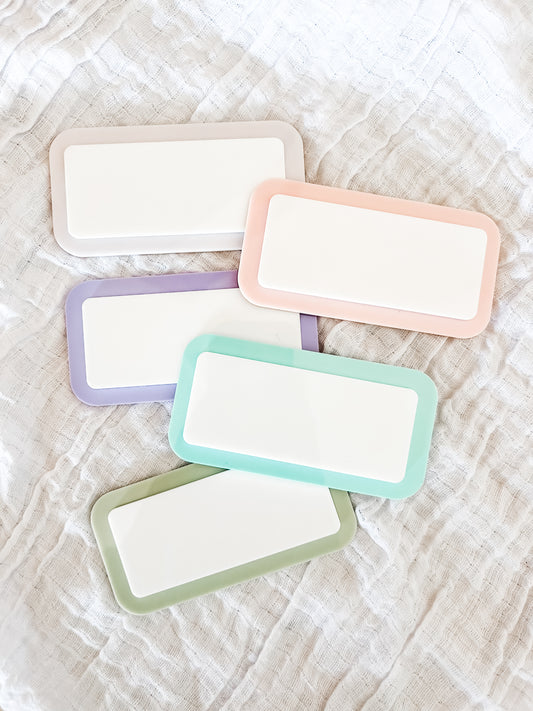 Labels - acrylic writeable - rectangle