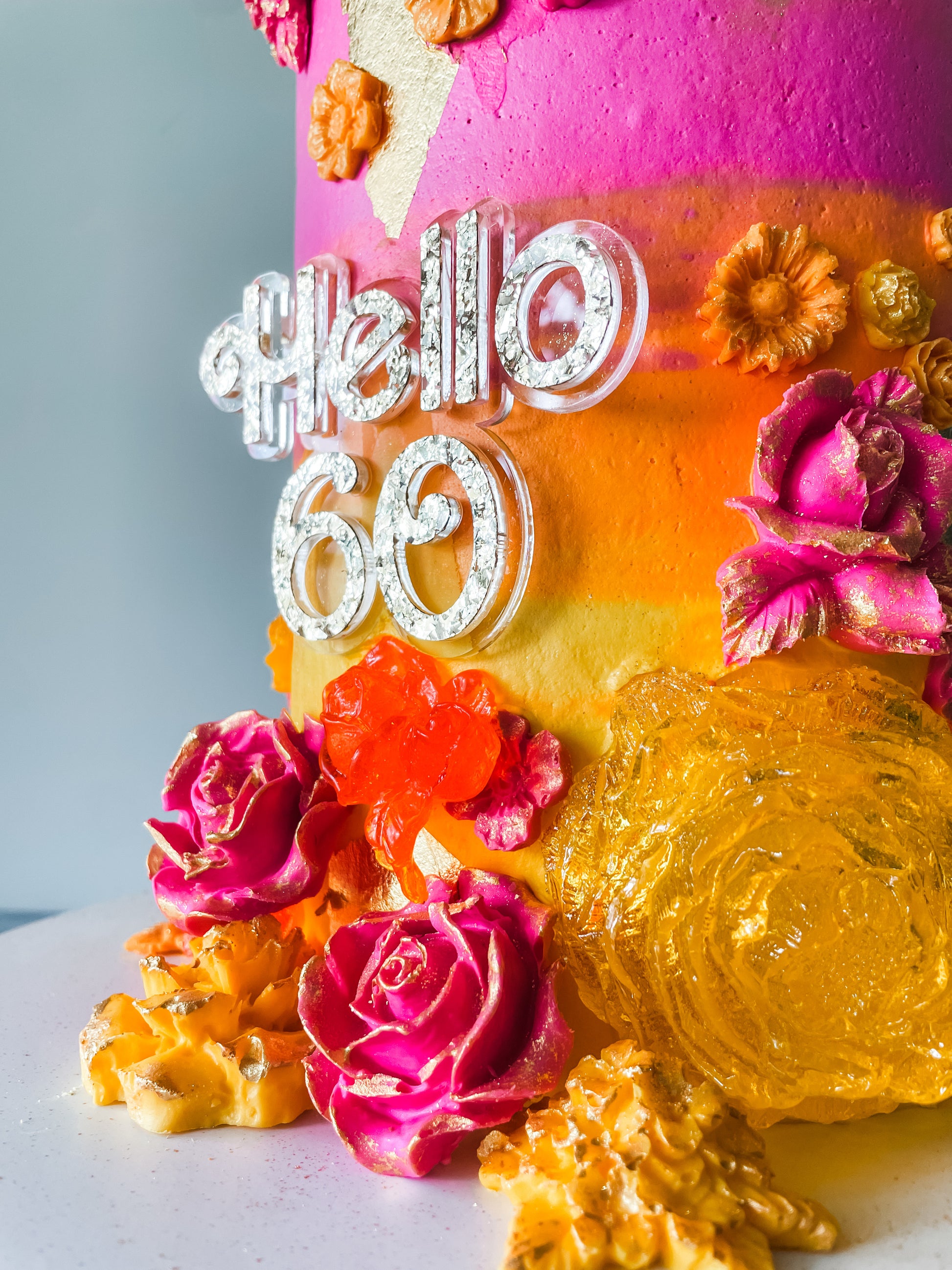 hello 40 50 60 70 80 90 100 cake topper