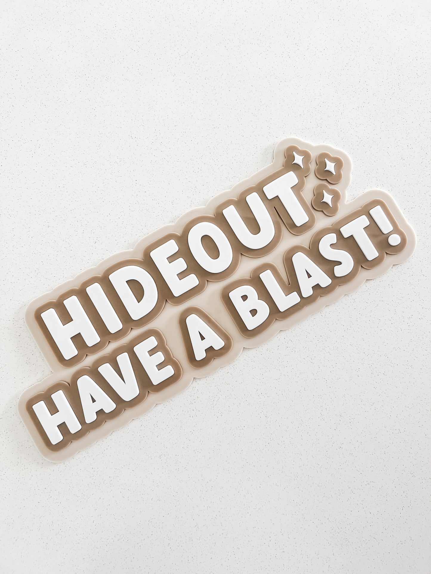 HIDEOUT CUBBY SIGN