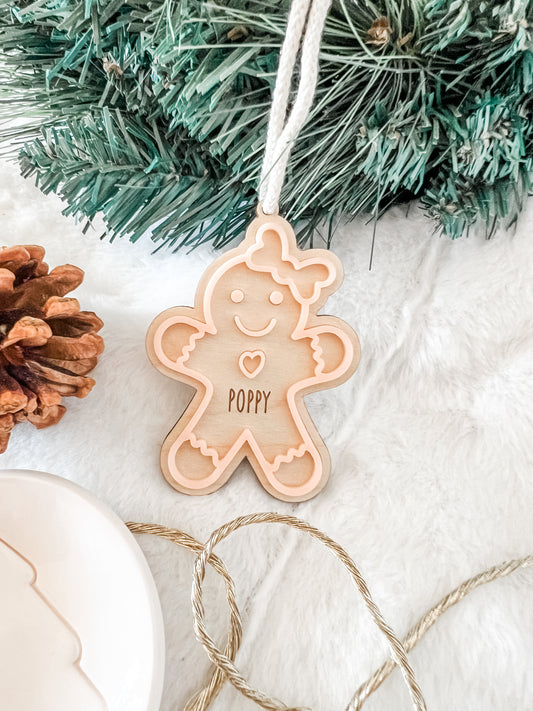 personalised ginerbread tree ornament