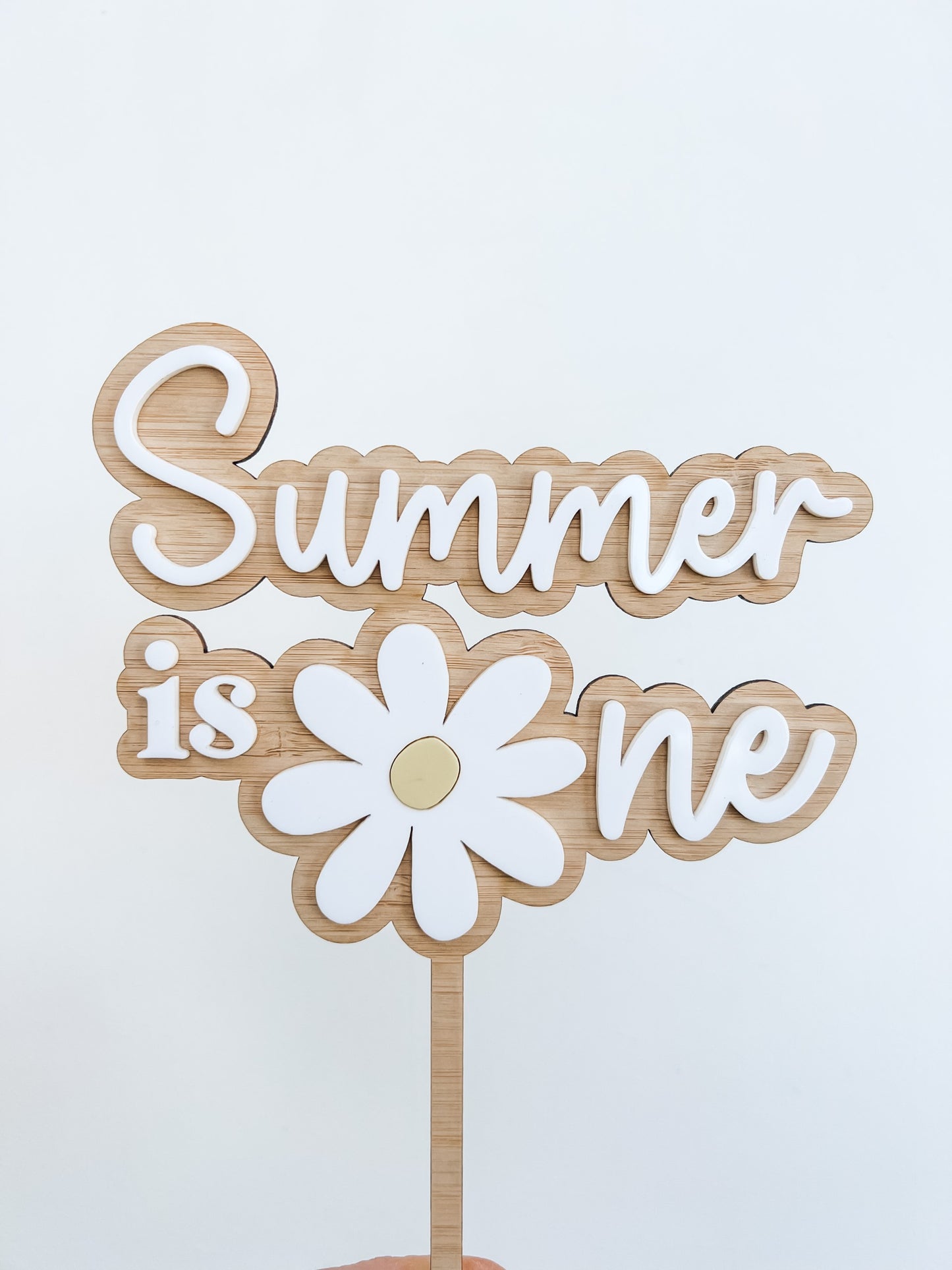 daisy cake topper double layer