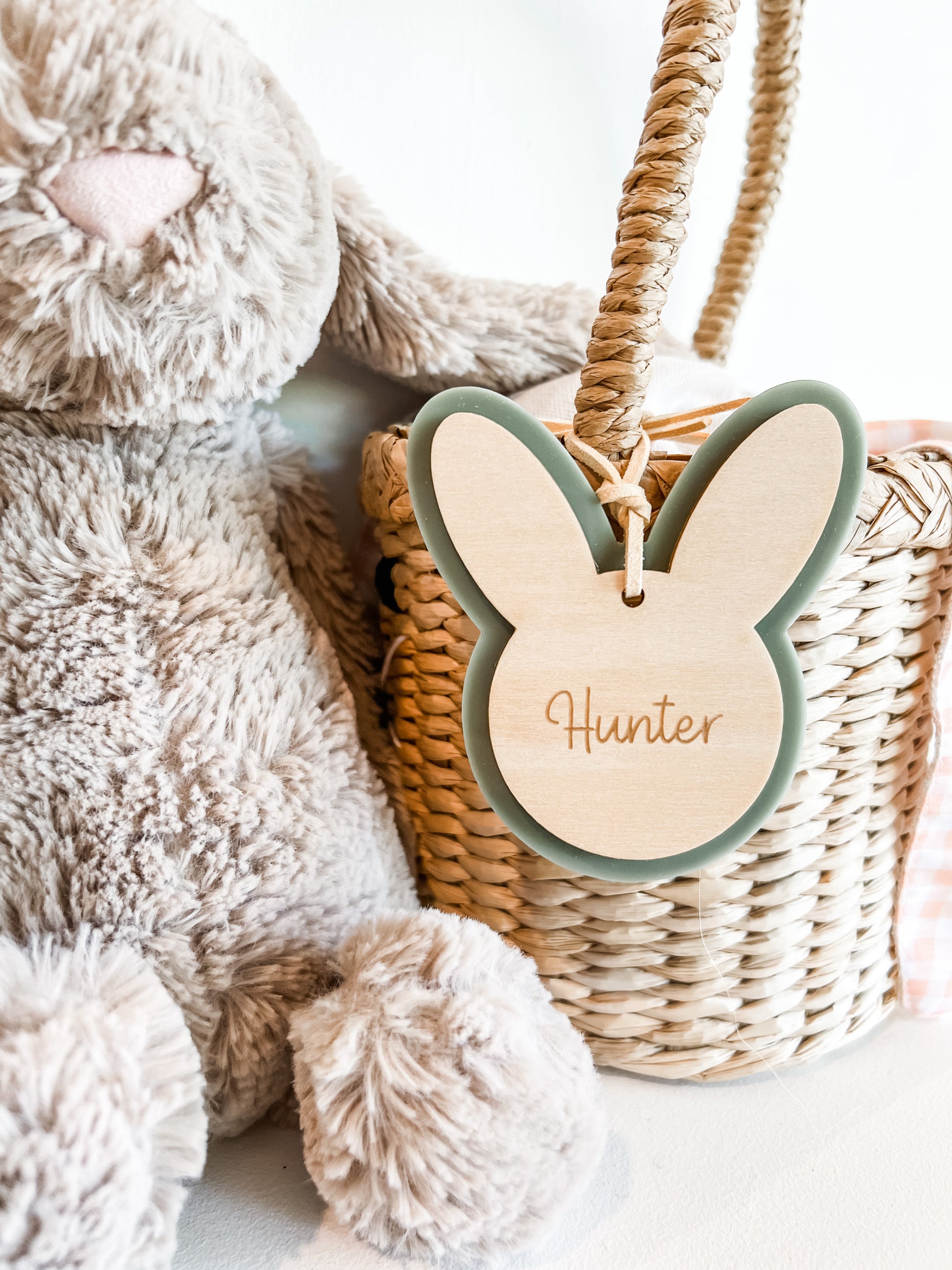 Personalised Easter Bunny basket tag