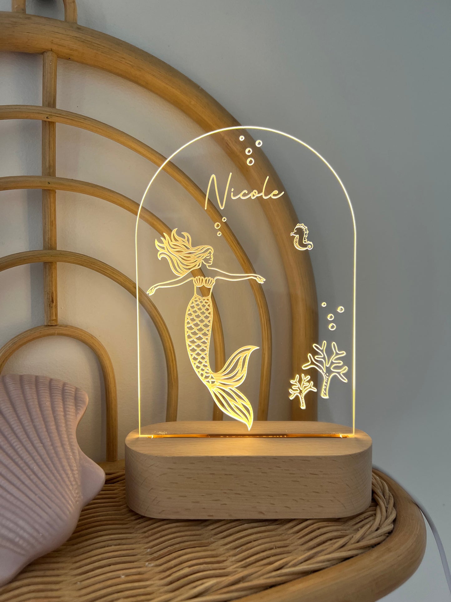 Personalised Night Light (LED) - mermaid