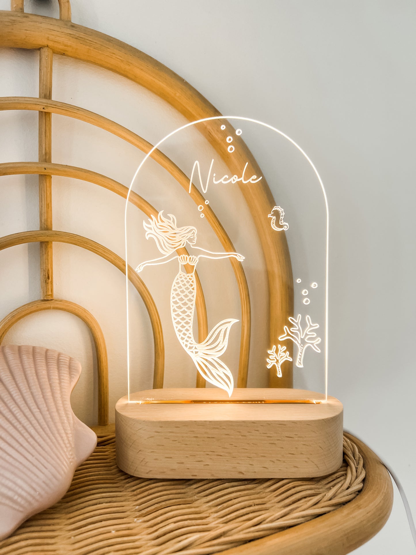 Personalised Night Light (LED) - mermaid