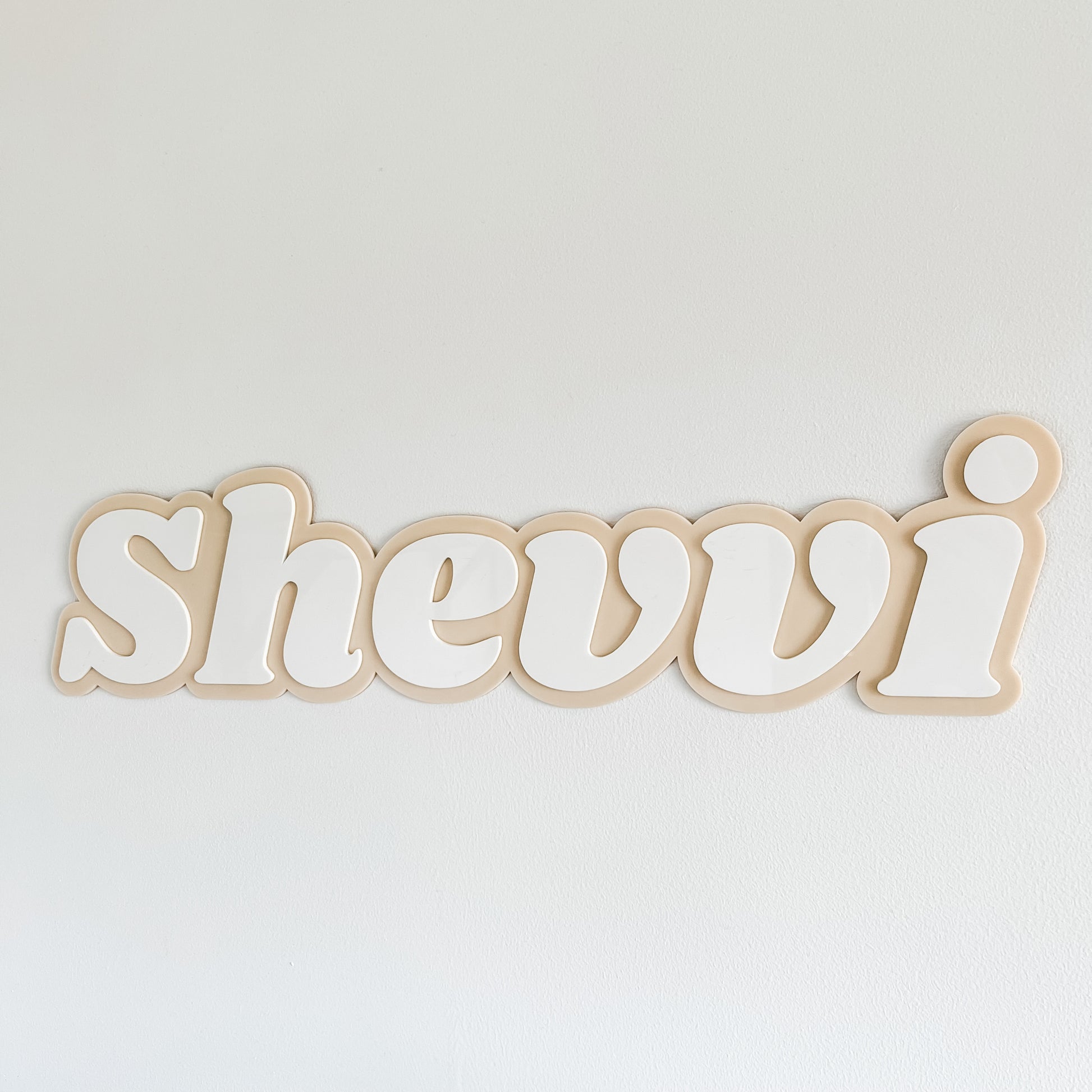 double layer acrylic name sign